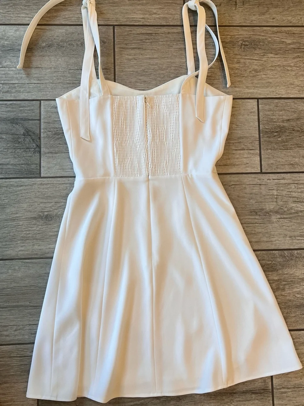Aritzia Sunday Best Weller White Fit And Flare Mini Dress Size 4 - Picture 3 of 8